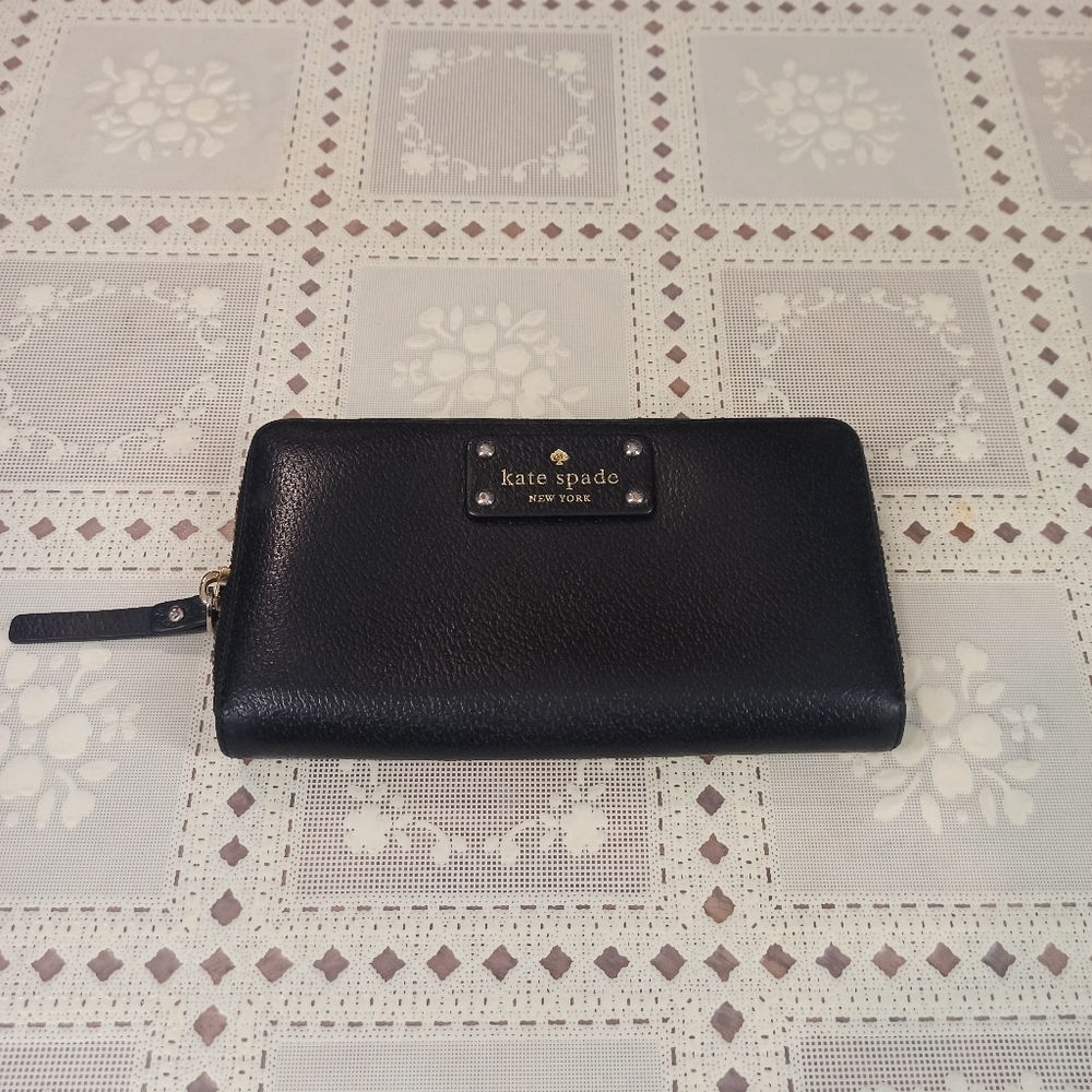 Kate Spade Black Leather Clutch